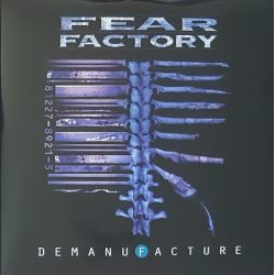 FEAR FACTORY DEMANUFACTURE (25TH ANNIVERSARY) Limited Blue, White & Black Vinyl Tri fold Poster 12" винил