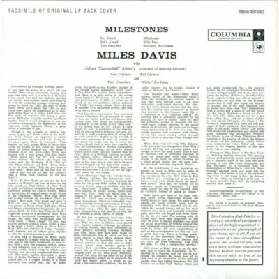 DAVIS, MILES MILESTONES ORIGINAL COLUMBIA JAZZ CLASSICS CD