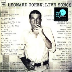 COHEN, LEONARD LIVE SONGS 180 Gram 12" винил