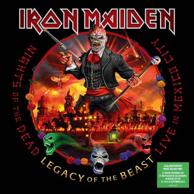 IRON MAIDEN NIGHTS OF THE DEAD – LEGACY OF THE BEAST, LIVE IN MEXICO CITY Limited 180 Gram Green, White & Red Vinyl Trifold 12" винил