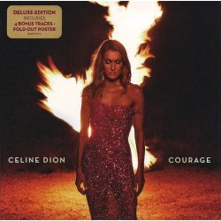 DION, CELINE COURAGE Deluxe Edition Jewelbox Poster 20 Tracks CD